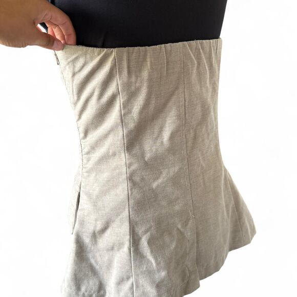 Olivaceous Women's Tan strapless button detail corset top, size medium - Picture 4 of 8